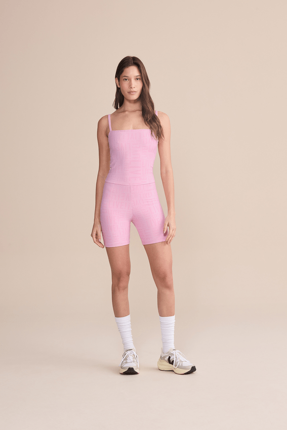 Macaquinho Shorts Sense Pro Rosa Claro