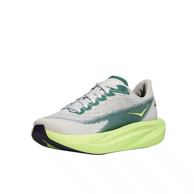 Tênis HOKA Mach 7 Feminino Cinza e Verde