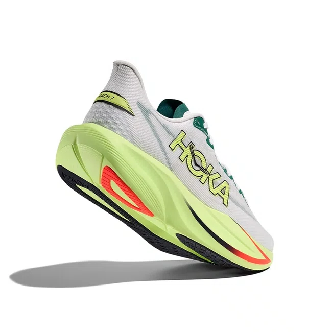 Tênis HOKA Mach 7 Feminino Cinza e Verde