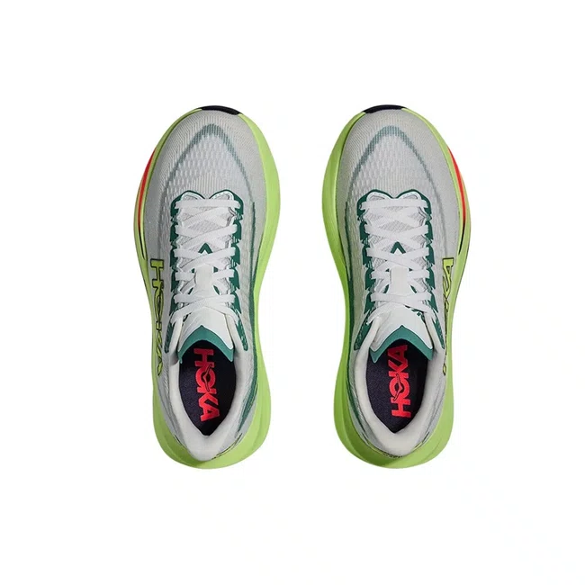 Tênis HOKA Mach 7 Feminino Cinza e Verde
