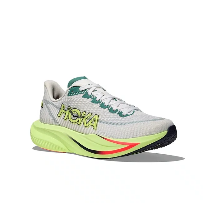 Tênis HOKA Mach 7 Feminino Cinza e Verde