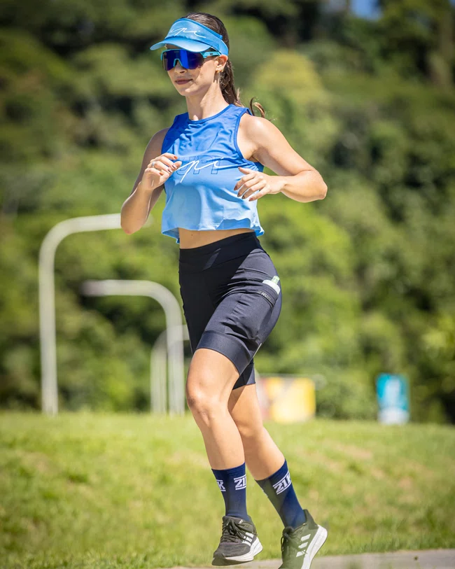 Meia Corrida HUPI 21K Neo Azul Marinho