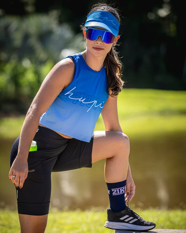 Meia Corrida HUPI 21K Neo Azul Marinho
