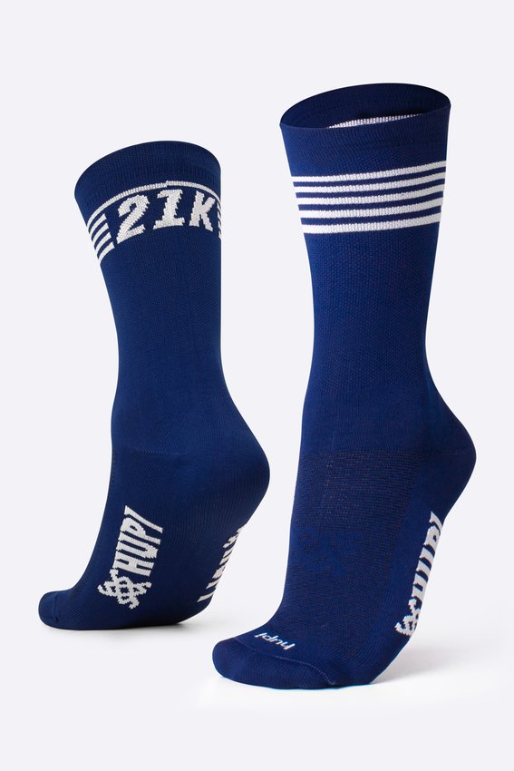 Meia Corrida HUPI 21K Split Azul Marinho