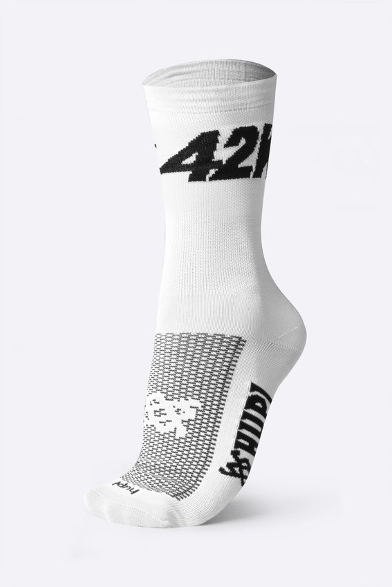 Meia Corrida HUPI 42K Branco - LT para pés menores 34-38