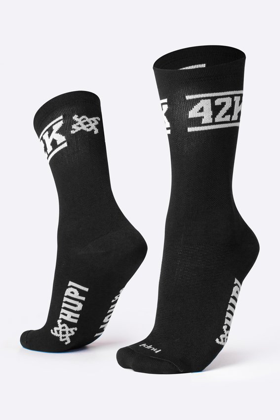 Meia Corrida HUPI 42k Neo Preto - LT para pés menores 34-38