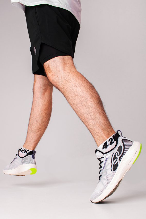 Meia Curta para Corrida HUPI - Running Pro 42K Branco