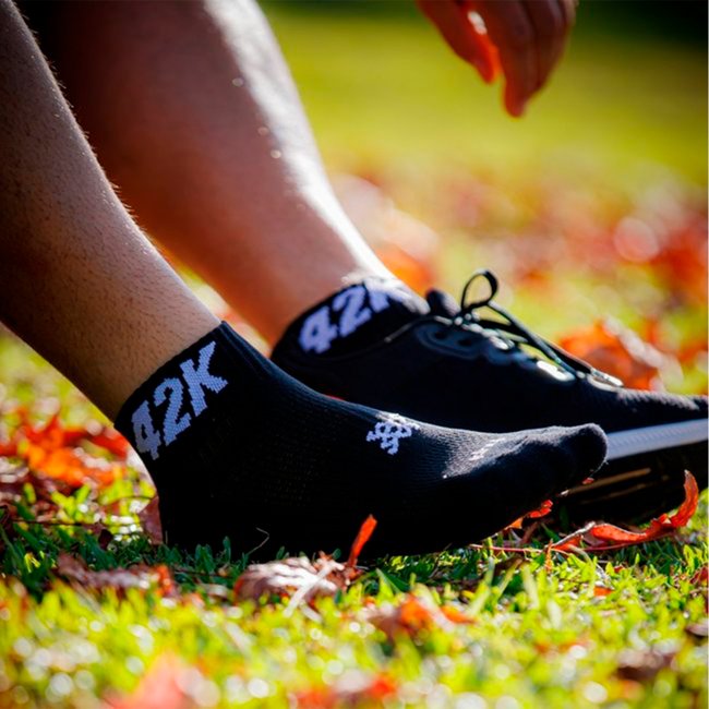 Meia Curta para Corrida HUPI - Running Pro 42K Preto