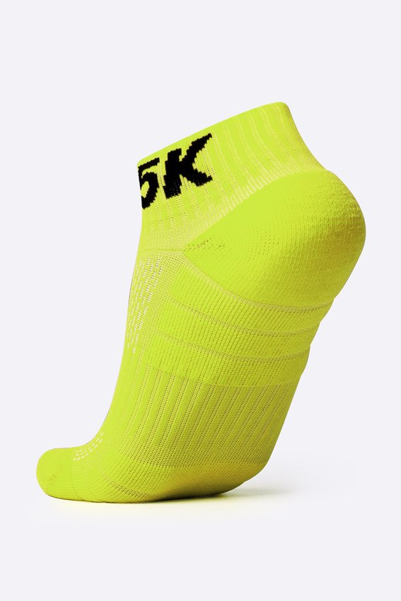 Meia Curta para Corrida HUPI - Running Pro 5K Amarelo Neon