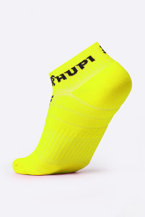 Meia Curta para Corrida HUPI - Running Pro Amarelo Neon
