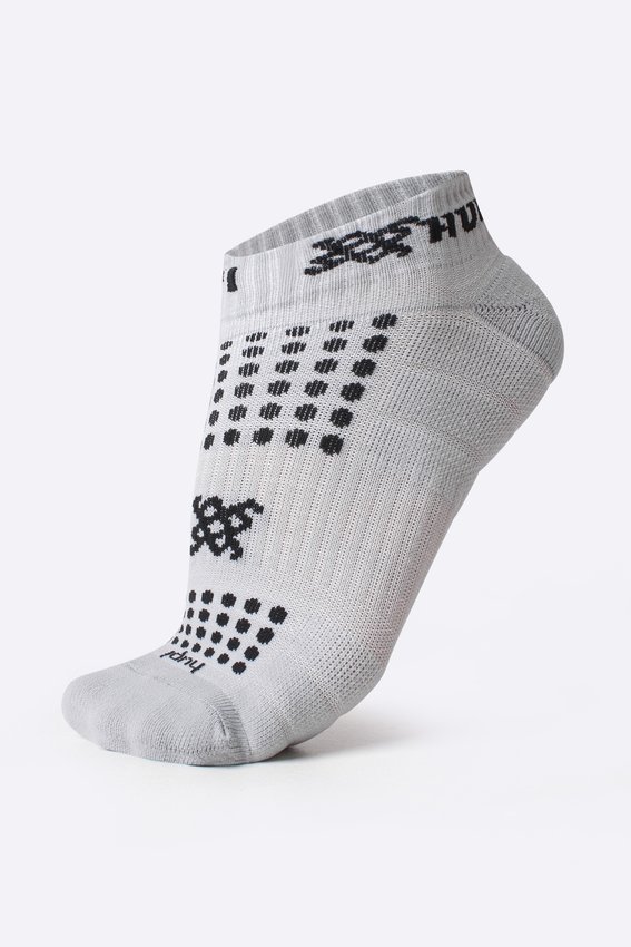 Meia Curta para Corrida HUPI Running Pro Cinza Nardo