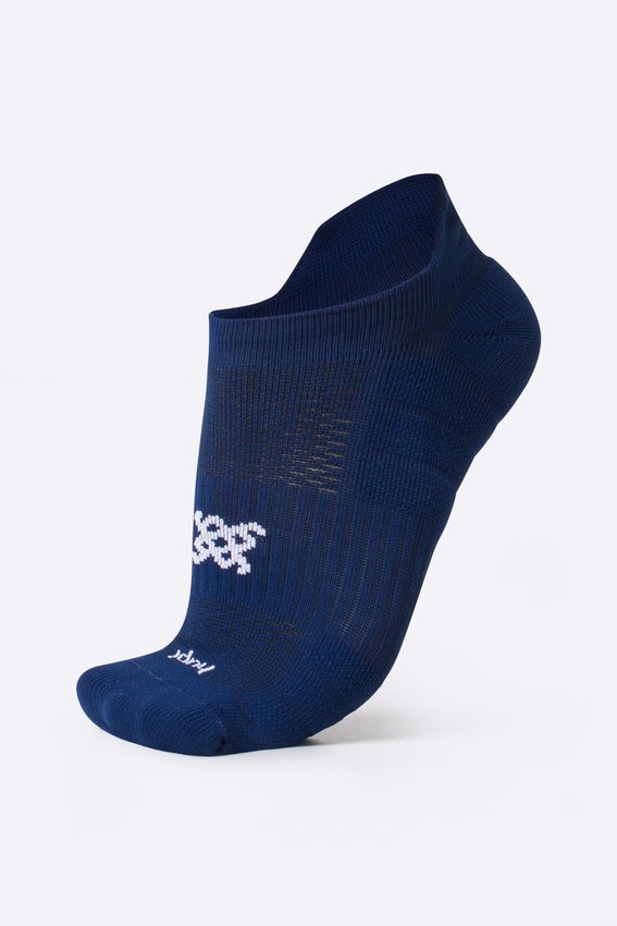 Meia Curta para Corrida HUPI Running Pro Invisível Azul Marinho