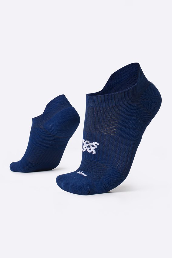 Meia Curta para Corrida HUPI Running Pro Invisível Azul Marinho