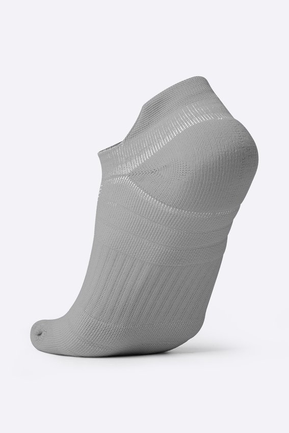 Meia Curta para Corrida HUPI Running Pro Invisível Cinza Nardo