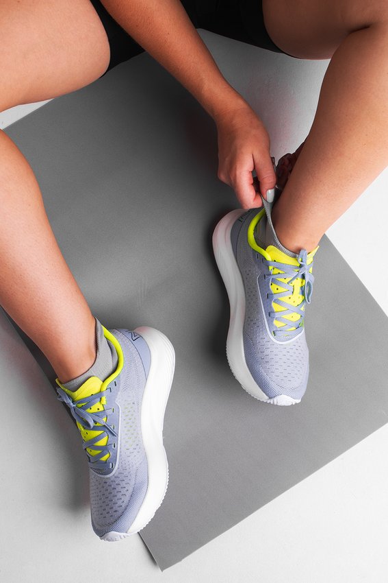 Meia Curta para Corrida HUPI Running Pro Invisível Cinza Nardo