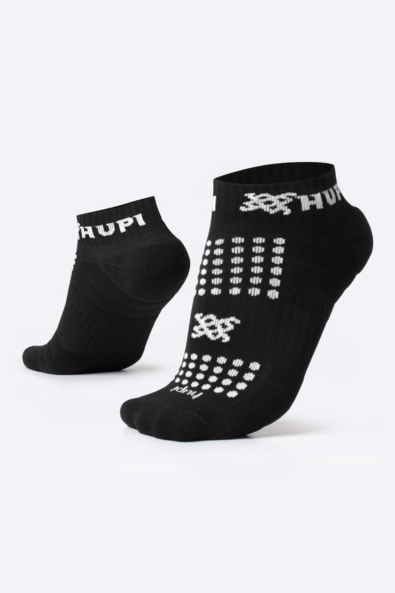 Meia Curta para Corrida HUPI - Running Pro Preto/Branco