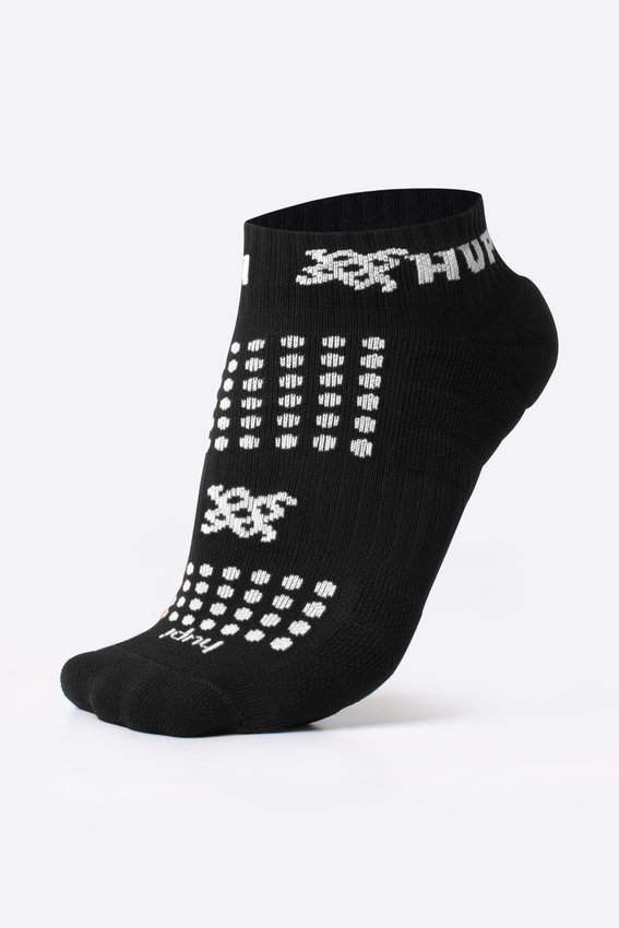 Meia Curta para Corrida HUPI - Running Pro Preto/Branco