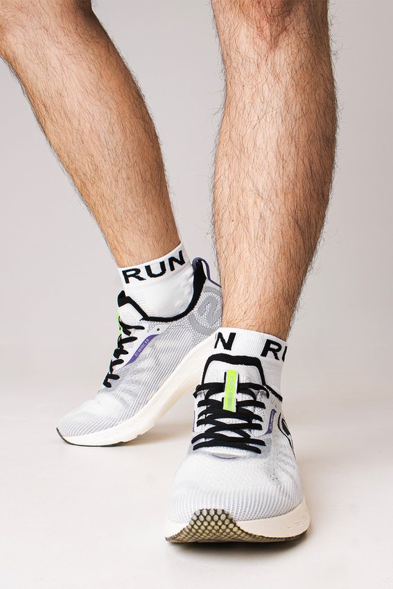 Meia Curta para Corrida HUPI Running Pro Run Branco