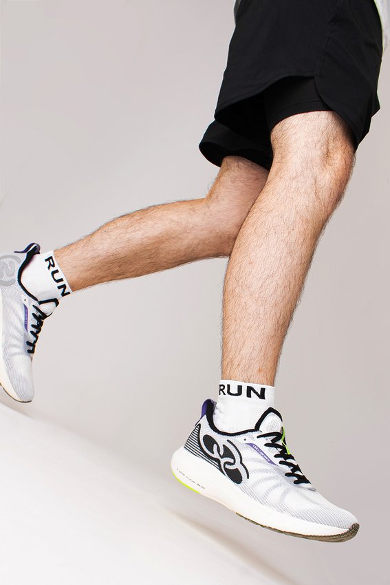 Meia Curta para Corrida HUPI Running Pro Run Branco