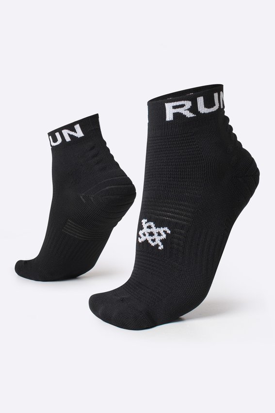 Meia Curta para Corrida HUPI - Running Pro Run Preto