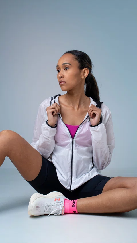 Meia Curta para Corrida HUPI Running Pro Run Rosa Neon