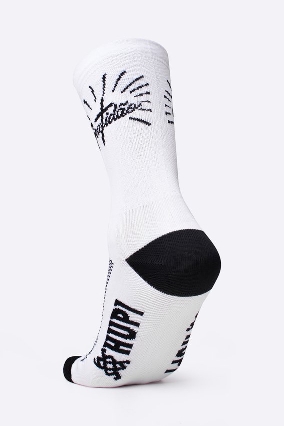 Meia Gratidão Branco/Preto HUPI - LT para pés menores 34-38