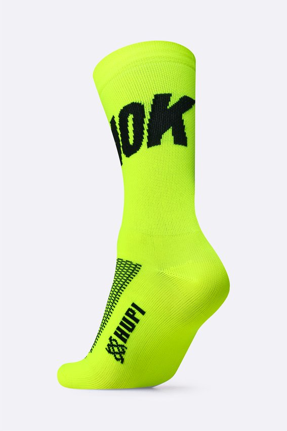 Meia HUPI 10K Amarelo Neon