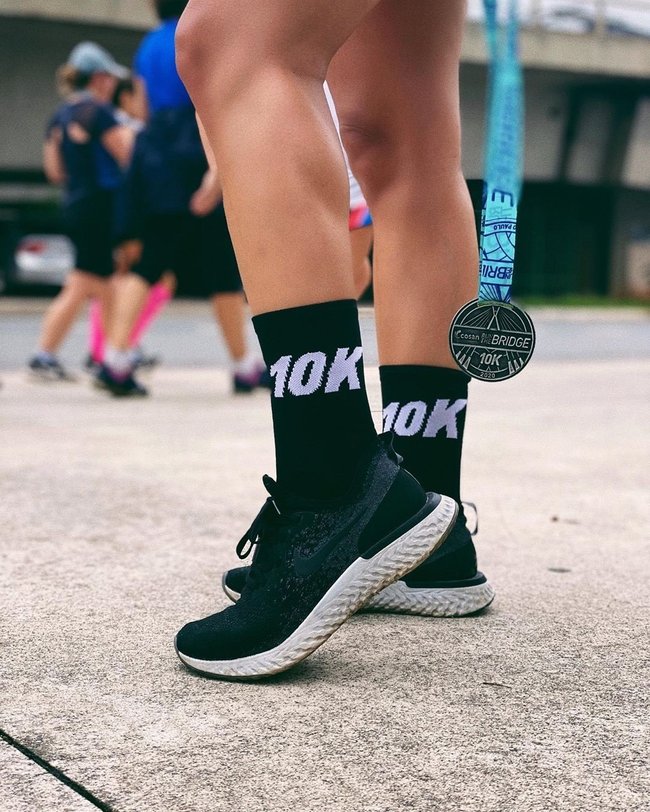 Meia HUPI 10K Preto - LT para pés menores 34-38