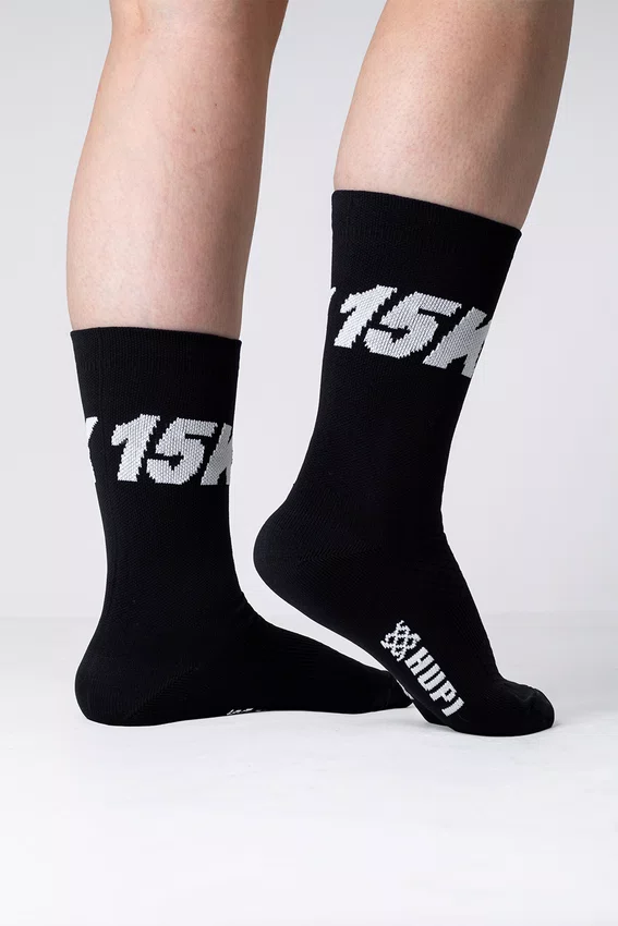 Meia HUPI 15K Preto - LT para pés menores 34-38
