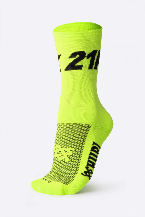 Meia HUPI 21K Amarelo Neon
