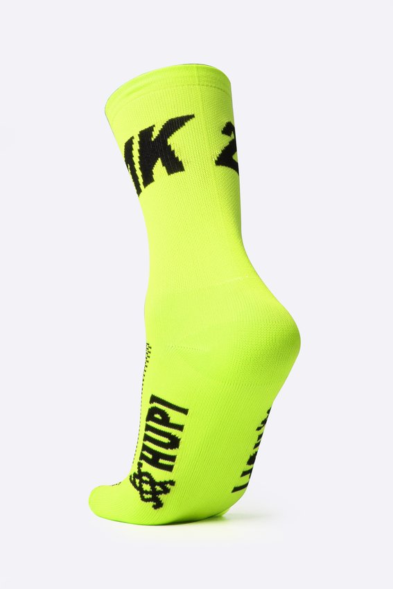 Meia HUPI 21K Amarelo Neon