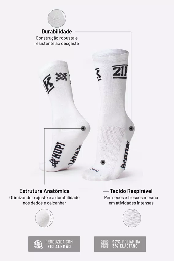 Meia HUPI 21K Neo Branco