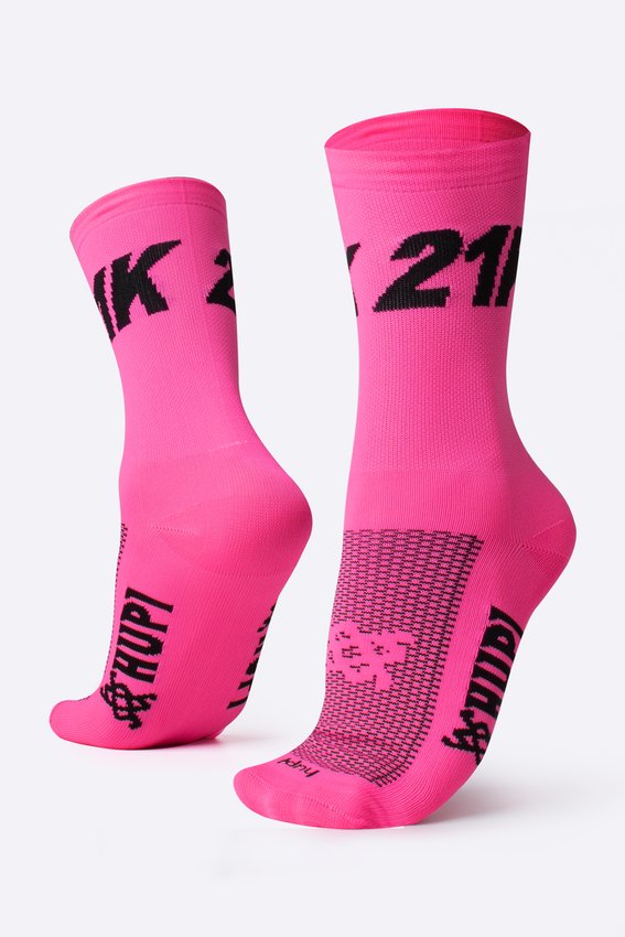 Meia HUPI 21K Rosa - LT para pés menores 34-38