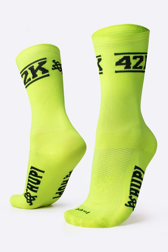 Meia HUPI 42k Neo Amarelo Neon