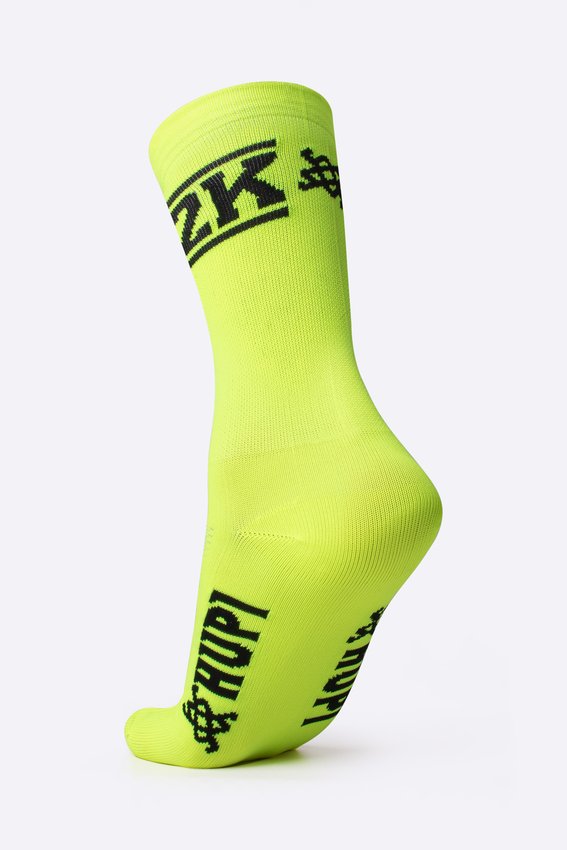 Meia HUPI 42k Neo Amarelo Neon