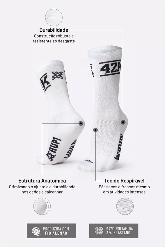 Meia HUPI 42k Neo Branco
