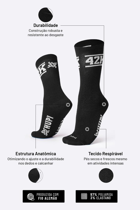 Meia HUPI 42K Neo Preto