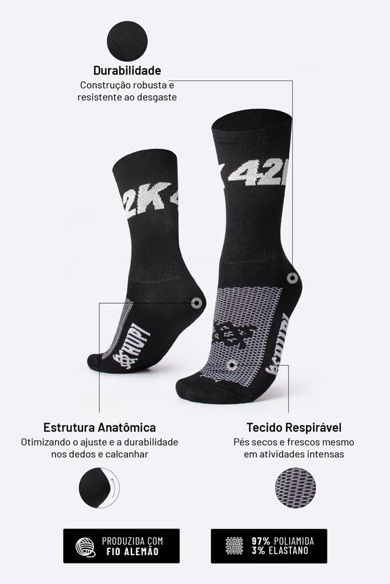 Meia HUPI 42K Preto