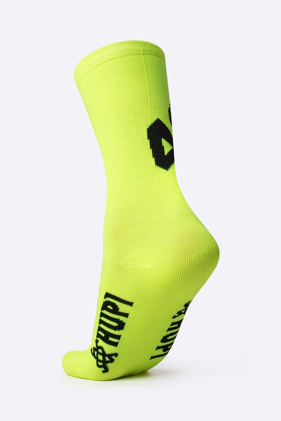 Meia HUPI 42k Ultra Amarelo Neon
