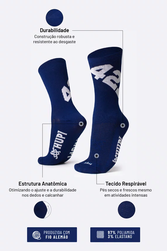 Meia HUPI 42K Ultra Azul Marinho