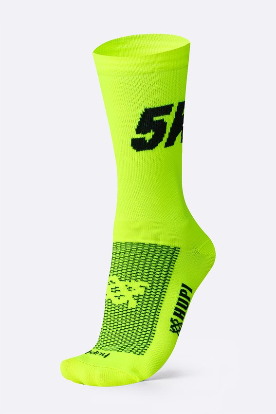 Meia HUPI 5K Amarelo Neon