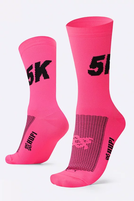 Meia HUPI 5K Rosa - LT para pés menores 34-38