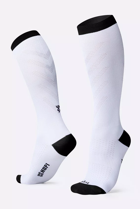 Meia HUPI Air Longa Branco e Preto