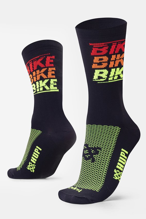 Meia HUPI Bike Bike Bike Preto