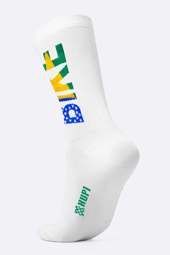 Meia HUPI Bike Brasil Branco