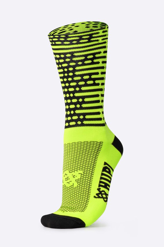 Meia HUPI Biometria Amarelo Neon