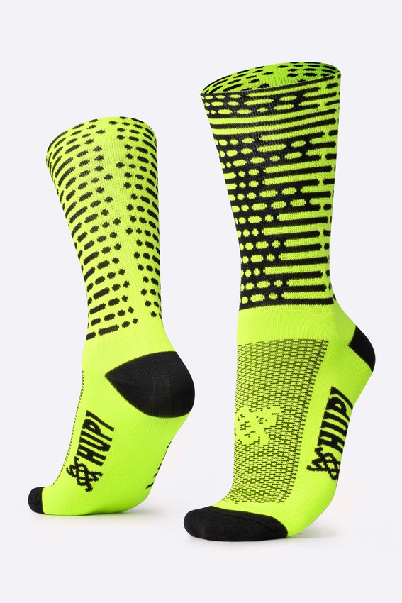 Meia HUPI Biometria Amarelo Neon