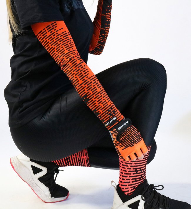 Meia HUPI Biometria Laranja Neon