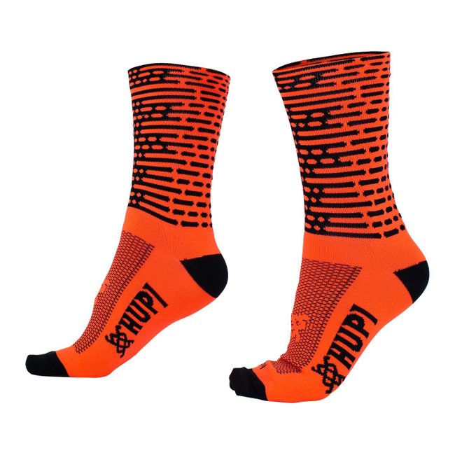 Meia HUPI Biometria Laranja Neon