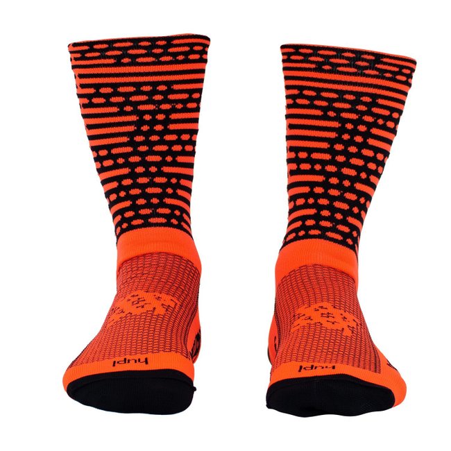 Meia HUPI Biometria Laranja Neon